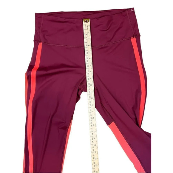 Lululemon Zip The Line Crop Deep Ruby  Coral Size 12 - Picture 10 of 16